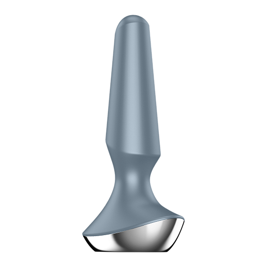 Анальный виброплаг Satisfyer Plug-ilicious 2, серебристый