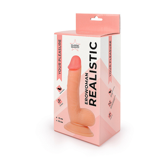 Фаллоимитатор-реалистик Erowoman на присоске 12,5 см