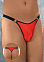 Мужские стринги SoftLine из сверкающей ткани красные, S/L