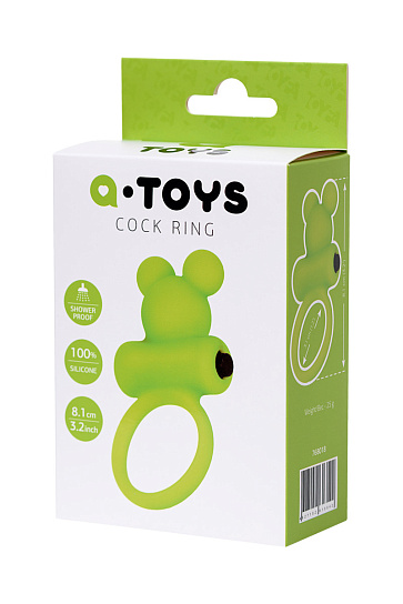 Эрекционное виброкольцо A-Toys by Toyfa Chio, зеленое
