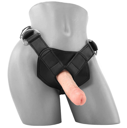 Реалистичный фаллос Harness King Cock с насадкой, 30 см