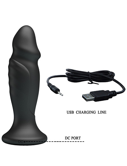 Пробка в виде фаллоса с вибрацией и пультом Baile Mr.Play