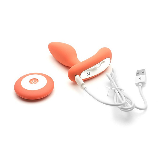 Массажер простаты с вибрацией и пультом KisToy Gordon, оранжевый