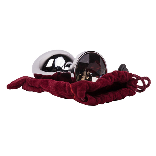 Мини-плаг из стали с серым кристаллом