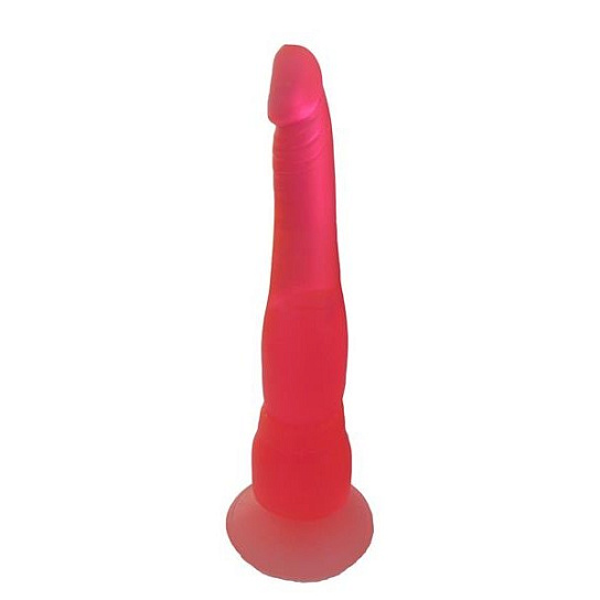 Фаллообразный плаг на присоске, розовый, Love Toy 18,5 см
