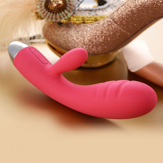 Вагинальный вибратор изогнутый Barbara, красный