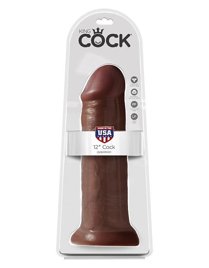 Фаллоимитатор-гигант на присоске King Cock 12 Cock Flesh, 27 см