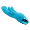 Силиконовый вибратор с клиторальным отростком Frolic Bunny, 11 см, синий
