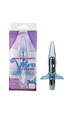 Анальная пробка High Intensity Vibro Tease с вибрацией, голубая
