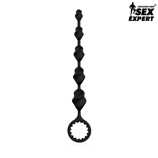 Анальная цепочка с бусинами со спиралевидной формой