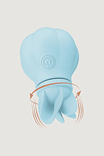 Стимулятор клитора и интимных зон тела с 5 насадками Adrien Lastic Caress Blue