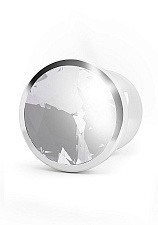 Роскошная анальная пробка с элегантным сглаженным дизайном, серебристая