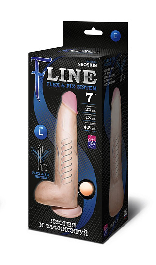 Фаллоимитатор неоскин на присоске F Line 7", телесный, 18 см