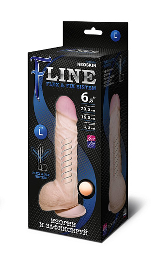 Реалистичный фаллоимитатор неоскин F Line 6,5", 16,5 см