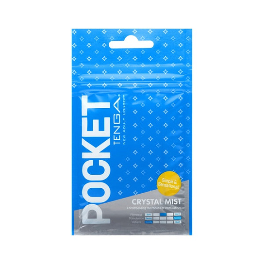 Карманный мастурбатор Tenga Pocket Crystal Mist, рельеф уголки