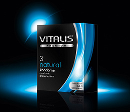 Презерватив из натурального каучукового латекса со смазкой Vitalis Premium Natural