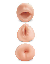 Набор мастурбаторов вагина-анус-ротик Toyz All 3 Holes