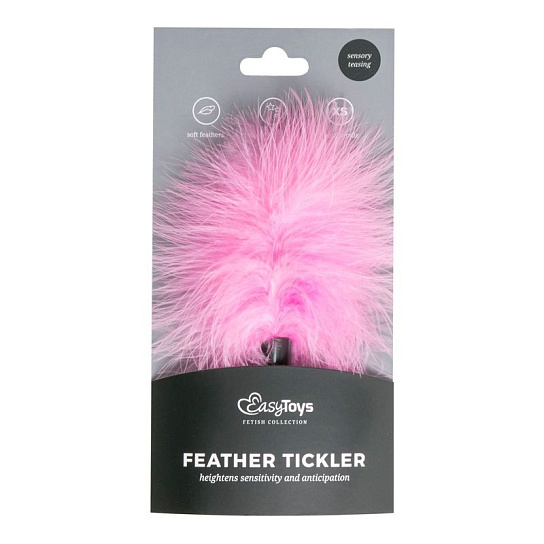 Маленькая щекоталка Easytoys small tickler, розовая Маленькая щекоталка Easytoys small tickler, розовая