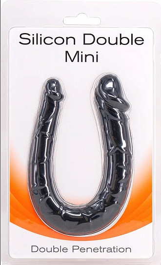 Двусторонний минифаллоимитатор Silicon Double Mini, 23 см, черный