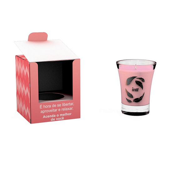Массажная аромасвеча Intt Kissable Candle, клубника, 40 г