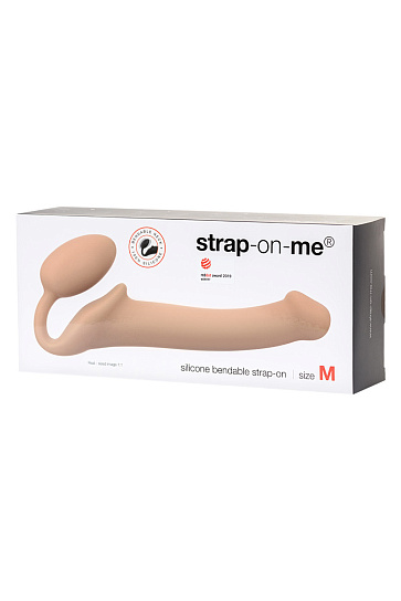 Продуманный безремневой страпон Strap-on-me 24.5 см, телесный