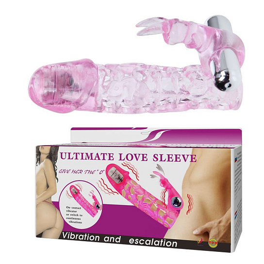 Ultimate Love Sleeve насадка на фаллос с вибратором на кончике Ultimate Love Sleeve насадка на фаллос с вибратором на кончике
