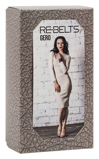 Кожаный браслет с красивым кружевным узором GERO