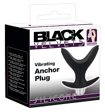 Анальная вибровтулка Black Velvets Vibrating Anchor, черная
