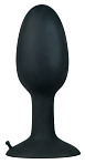 Черная анальная пробка Backdoor из силикона, 12 см