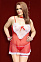 Комплект горничной SoftLine LOLA красный, XXXL