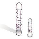 Прозрачный фаллос из стекла со спиралькой Spiral Staircase, 18 см