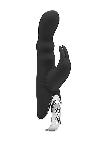 Силиконовый вибратор BUNNY 10 режимов вибрации, черный