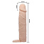 Закрытая насадка реалистик Penis sleeve, 18 см