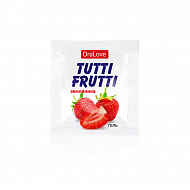 Съедобный лубрикант Биоритм Tutti Frutti Земляника, 4 мл