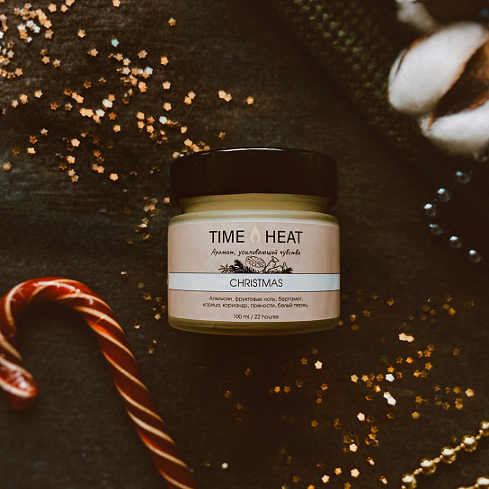 Массажная свеча в баночке Time Heat Сhristmas, 100 мл