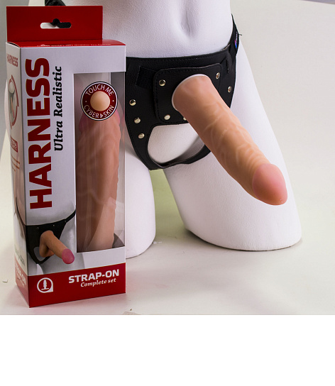 Рельефная насадка для страпона HARNESS 17,5 см