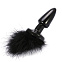 Анальная втулка с хвостом Luxurious Tail Black Bunny