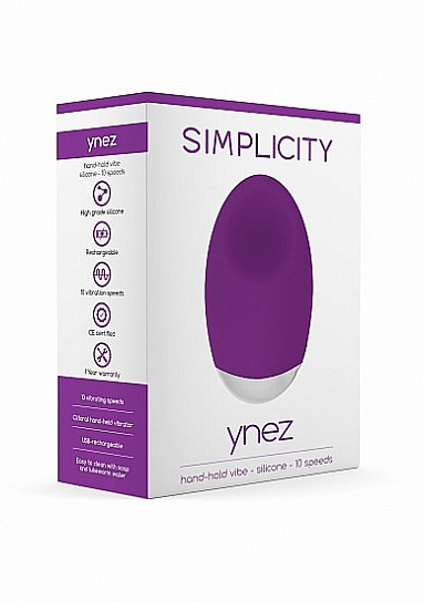 Мини-вибратор YNEZ из силикона, USB провод 11.5 см, пурпурный