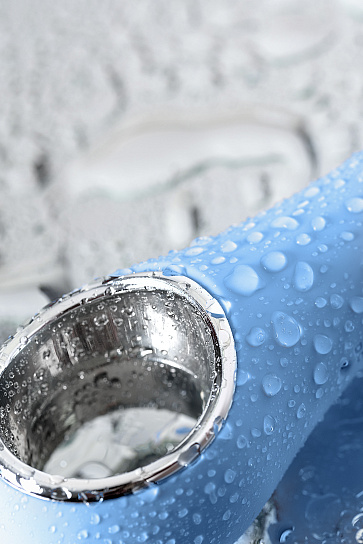 Вибратор с электростимуляцией PHYSICS GALVANI VIBE, 21 см, голубой