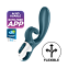 Вибратор-кролик с ультра-гибким отростком Satisfyer Hug me, серо-голубой
