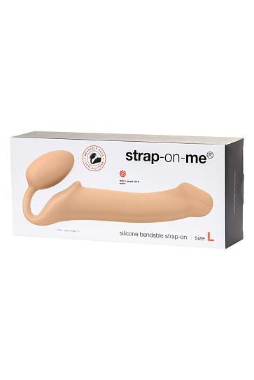 Безремневой страпон Strap-on-me, 25 см, телесный
