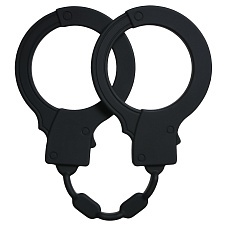 Тянущиеся силиконовые наручники Stretchy Cuffs Turquoise, черные