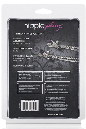 Зажимы на соски Nipple Play Tiered Nip Clamps с цепочкой