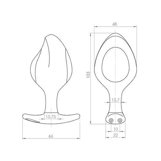 Анальная пробка с электростимуляцией Rocking Force L