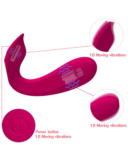 Вибратор для ношения Diamond с пультом-виброкольцом, 11 см