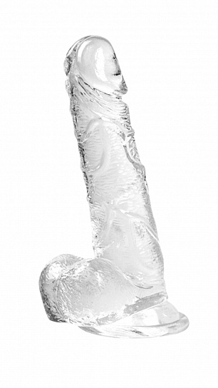 Реалистичный фаллоимитатор Oxygen прозрачный 12,5 см