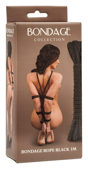 BDSM веревка Bondage Collection 3 м, черная