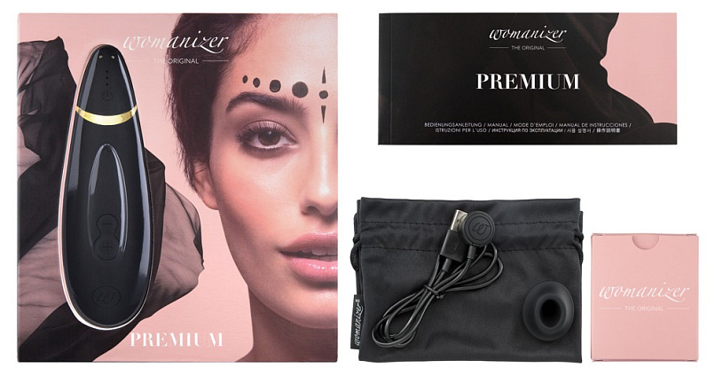 Стимулятор клитора Womanizer Premium, черный
