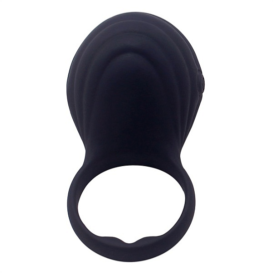 Виброкольцо на пенис Ripple в виде волны, черное