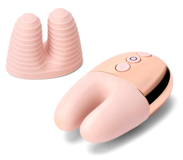 Массажер с двойной вибрацией Le Wand Double Vibe, розовое золото
